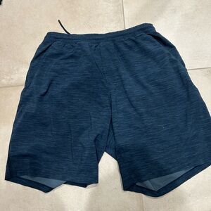 lululemon athletica Men's Heathered Navy Athletic Shorts